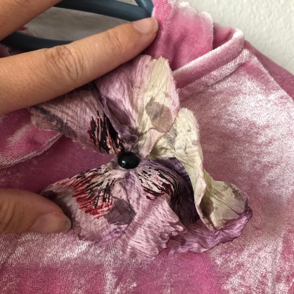 Y2K Chocolate Soup Matching Pink Velvet Top and Pant Set - Picture 2 of 6